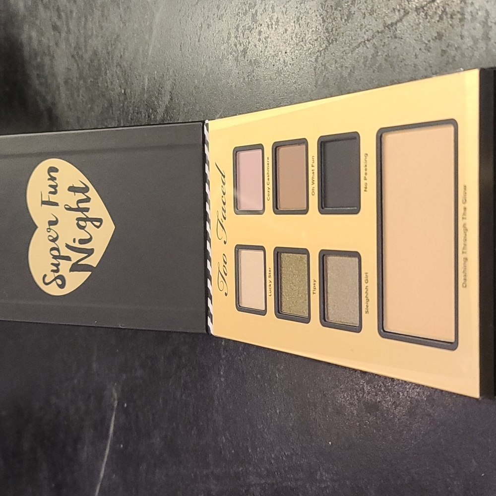 Too Faced Super Fun Night Eyeshadow Pallette, new, ships same day.